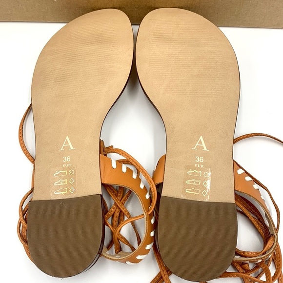 Anthropologie Tie Up Thong Sandals Size EU 36 - Picture 10 of 16